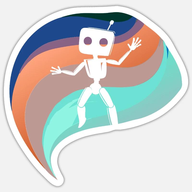 Robotik Tech Cyborg Sticker Größe S (10 x 10 cm)