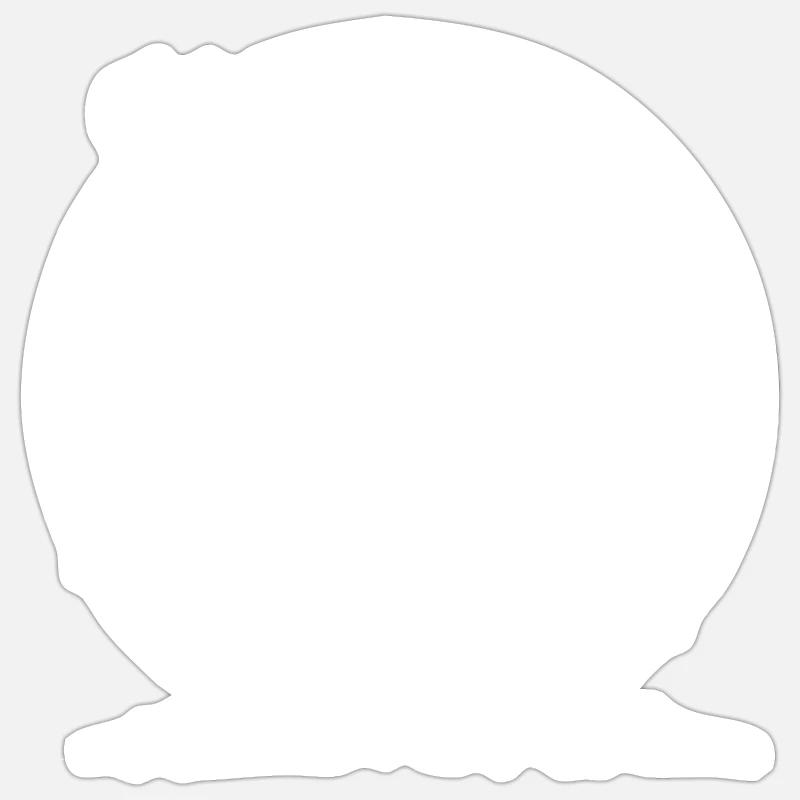 Cerf - Sticker taille S (10 x 10 cm) - blanc mat