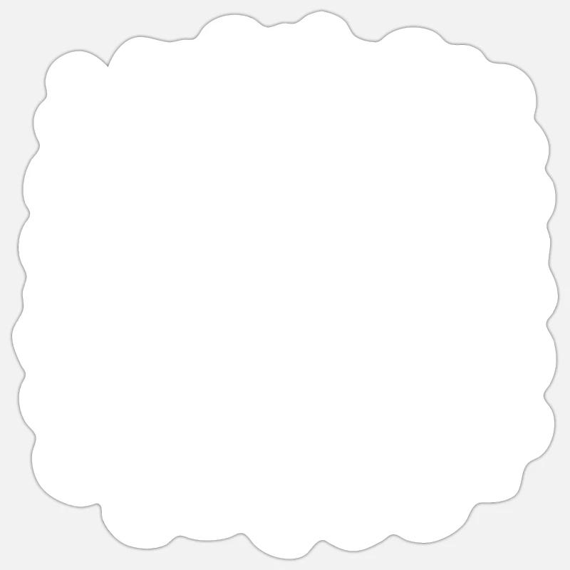 Boutons - Sticker taille S (10 x 10 cm) - blanc mat
