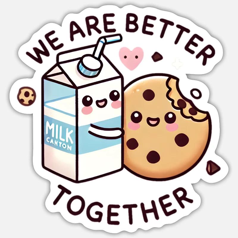 Mieux ensemble - Sticker taille S (10 x 10 cm) - blanc mat