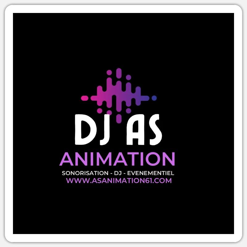 Dj as - Sticker size S (10 x 10 cm) - white matte
