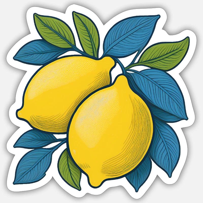 Lemon - Sticker size S (10 x 10 cm) - white matte