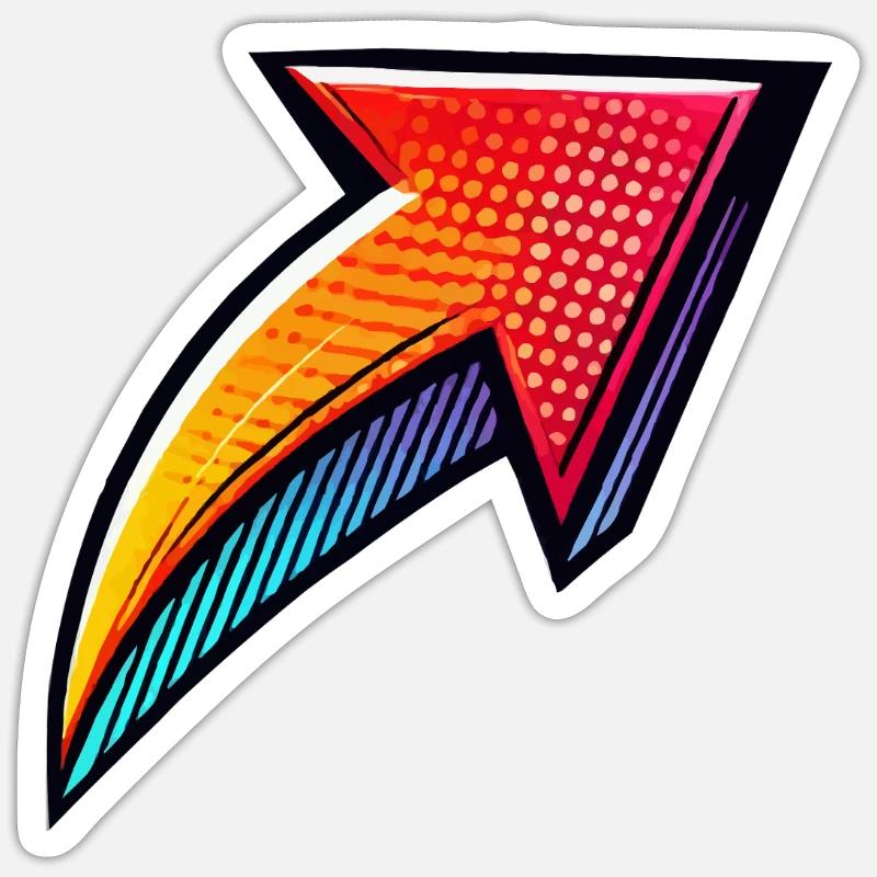 pfeil - Sticker Größe S (10 x 10 cm) - Mattweiß
