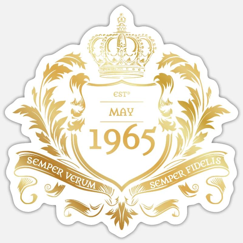 60. Geburtstag Semper Verum - Established 05/1965 Sticker Größe S (10 x 10 cm)