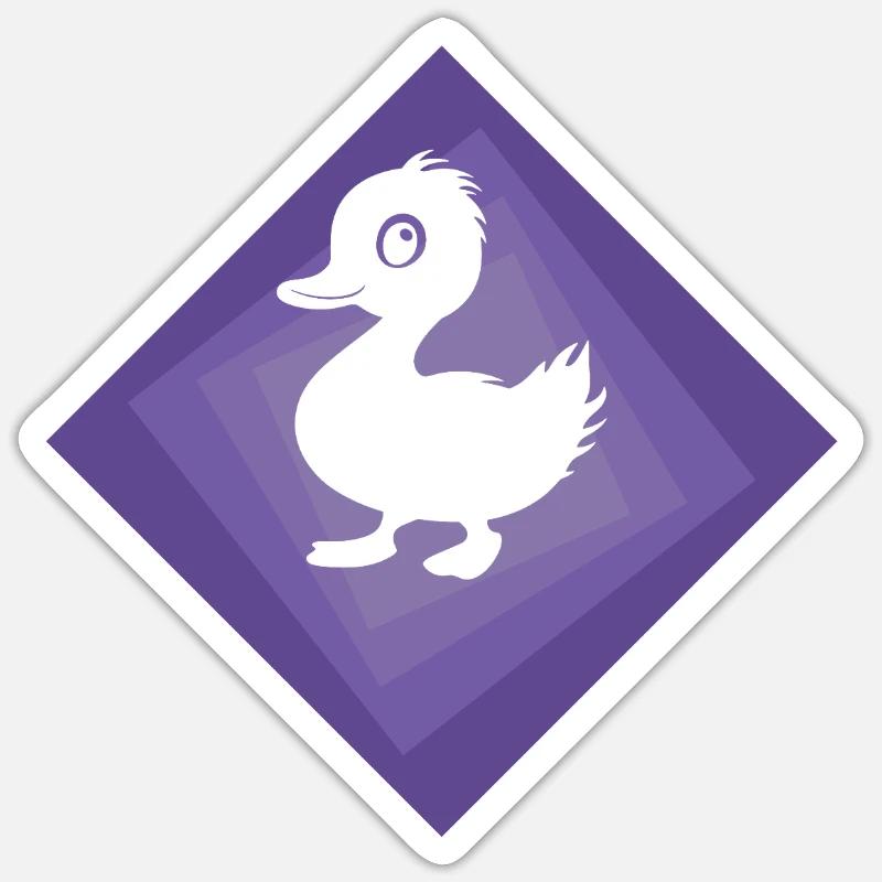 Ducks quacking waddling Sticker size S (10 x 10 cm)