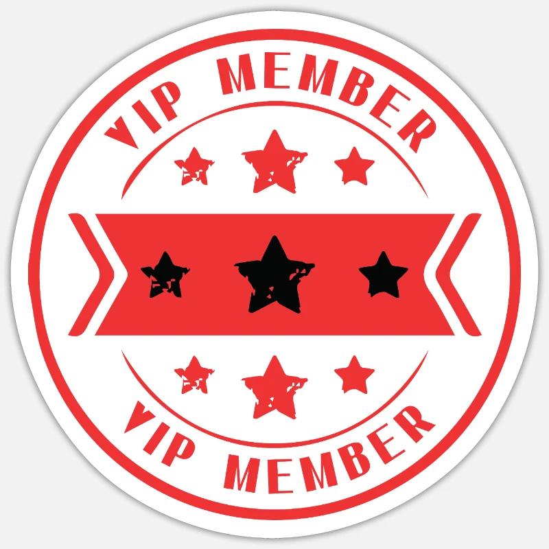 Tampon de membre VIP - Sticker taille S (10 x 10 cm) - blanc mat