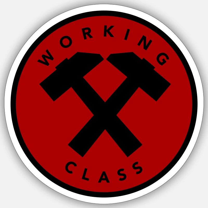 Working Class - Sticker size S (10 x 10 cm) - white matte