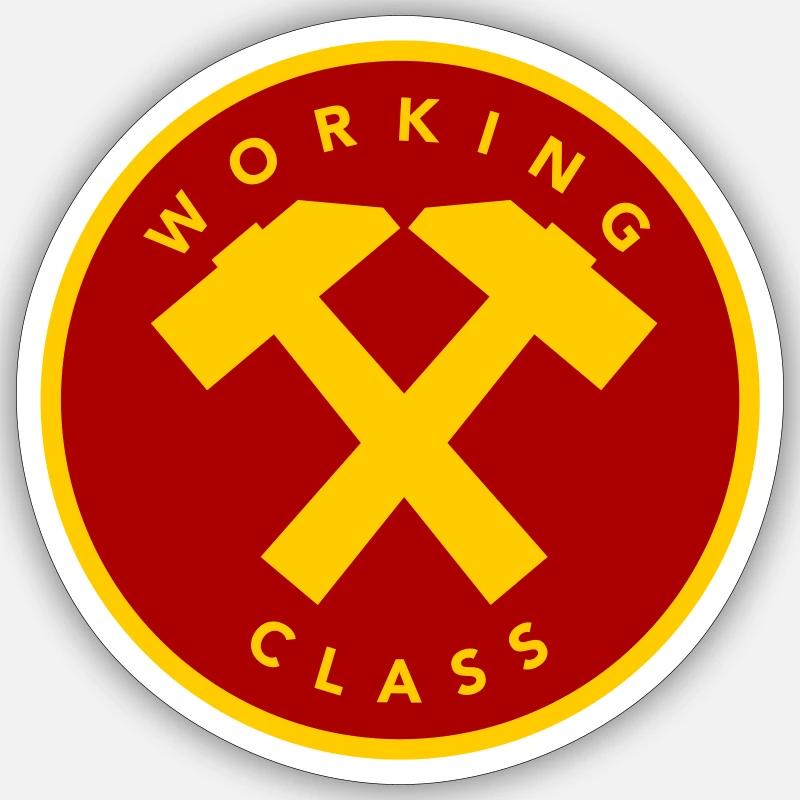 Working Class - Sticker size S (10 x 10 cm) - white matte