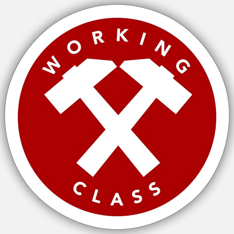 Working Class - Sticker size S (10 x 10 cm) - white matte