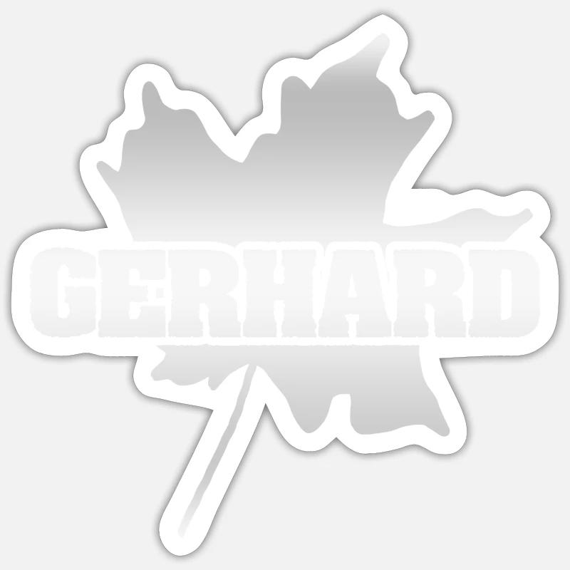 Gerhard - Sticker Größe S (10 x 10 cm) - Mattweiß
