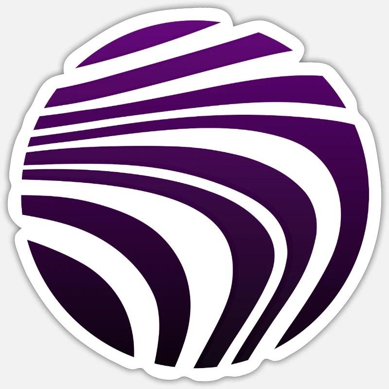 Psychedelic Pattern Violet Gradient Sticker size S (10 x 10 cm)