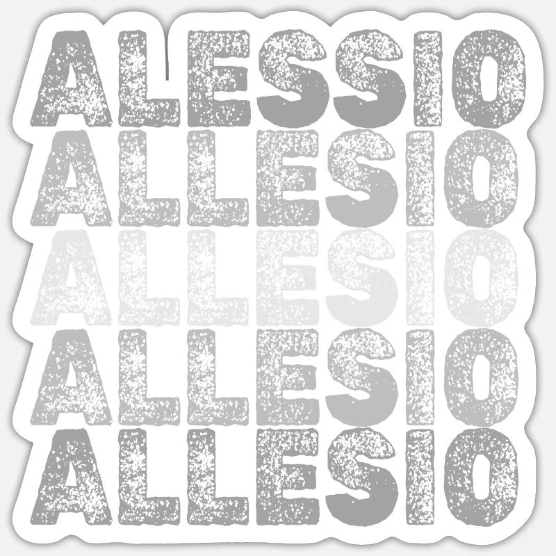 Allesio Allesio - Sticker taille S (10 x 10 cm) - blanc mat