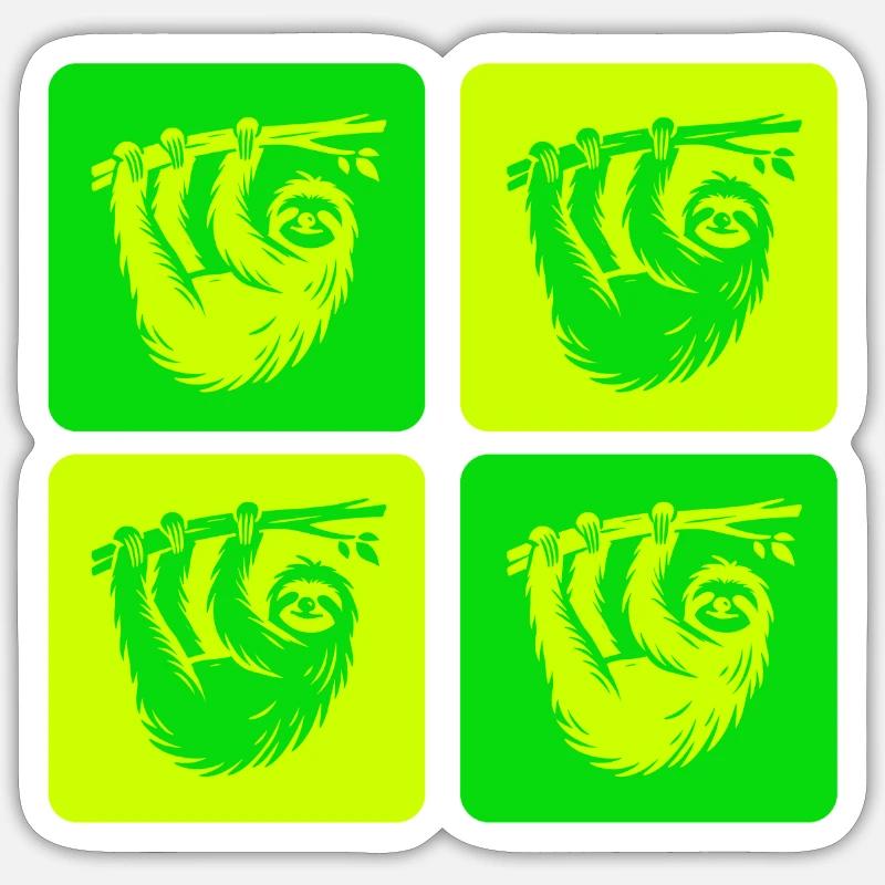 Relaxed sloth – take it easy Sticker size S (10 x 10 cm)