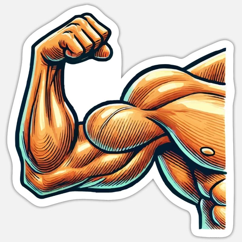 biceps Sticker size S (10 x 10 cm)