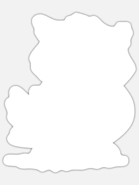 Schlaue Kinder Schnee-Eule Skizze - Sticker Größe S (10 x 10 cm) - Mattweiß