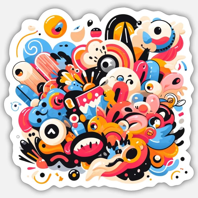 Bubble Joy - Sticker size S (10 x 10 cm) - white matte