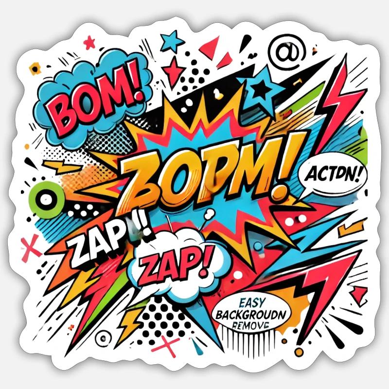 Comic Blast - Sticker size S (10 x 10 cm) - white matte