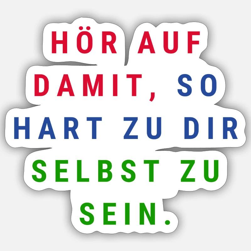 Hart zu Dir - Sticker Größe S (10 x 10 cm) - Mattweiß