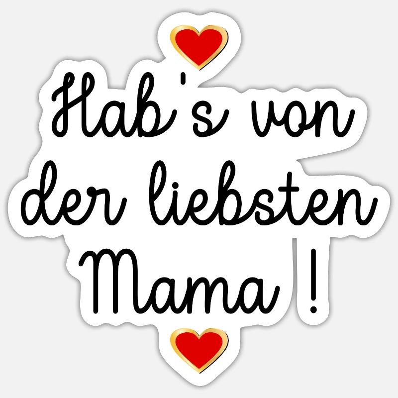 MUTTERTAG MAMA BESTE MUTTER HERZ Sticker Größe S (10 x 10 cm)