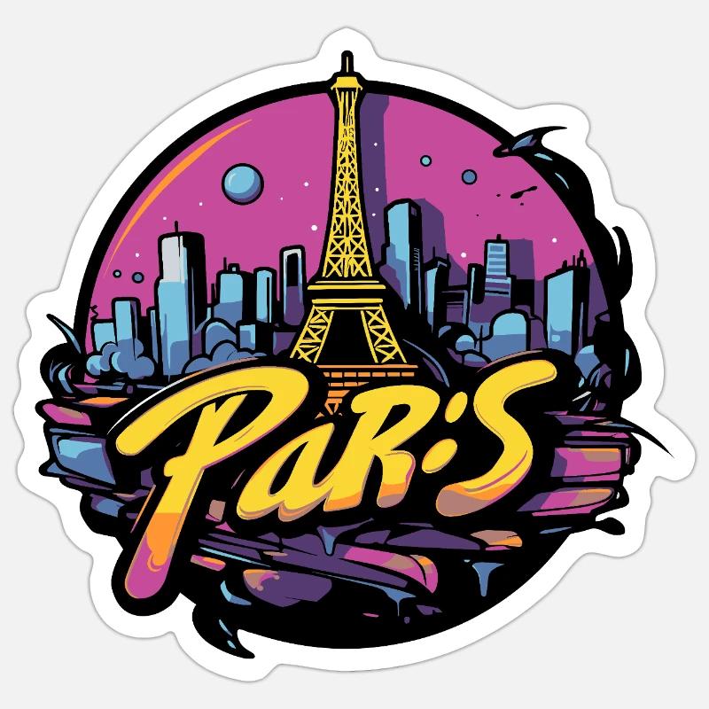 Paris Eiffel Tower design Sticker size S (10 x 10 cm)
