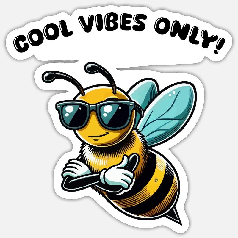 Bee Cool Comic - Sticker size S (10 x 10 cm) - white matte