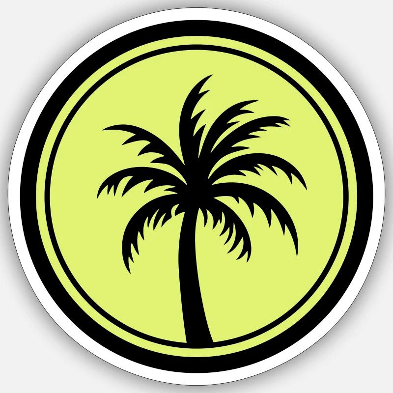 Palm Tree Holiday Icon - Sticker size S (10 x 10 cm) - white matte