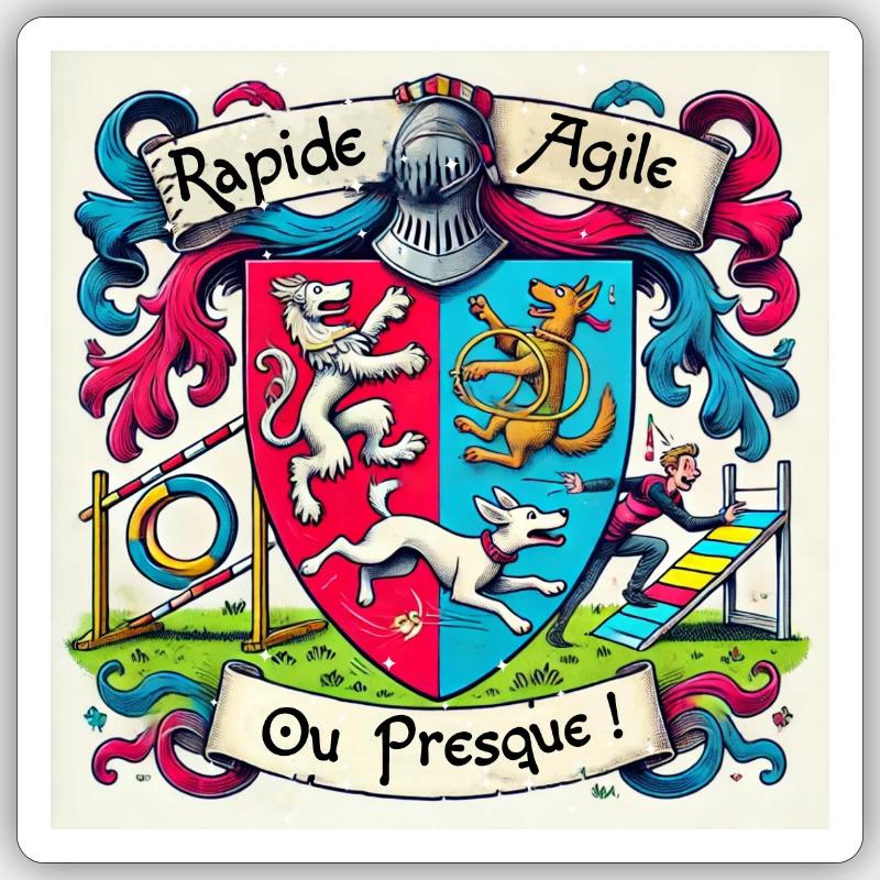 Agility 1 - Sticker taille S (10 x 10 cm) - blanc mat