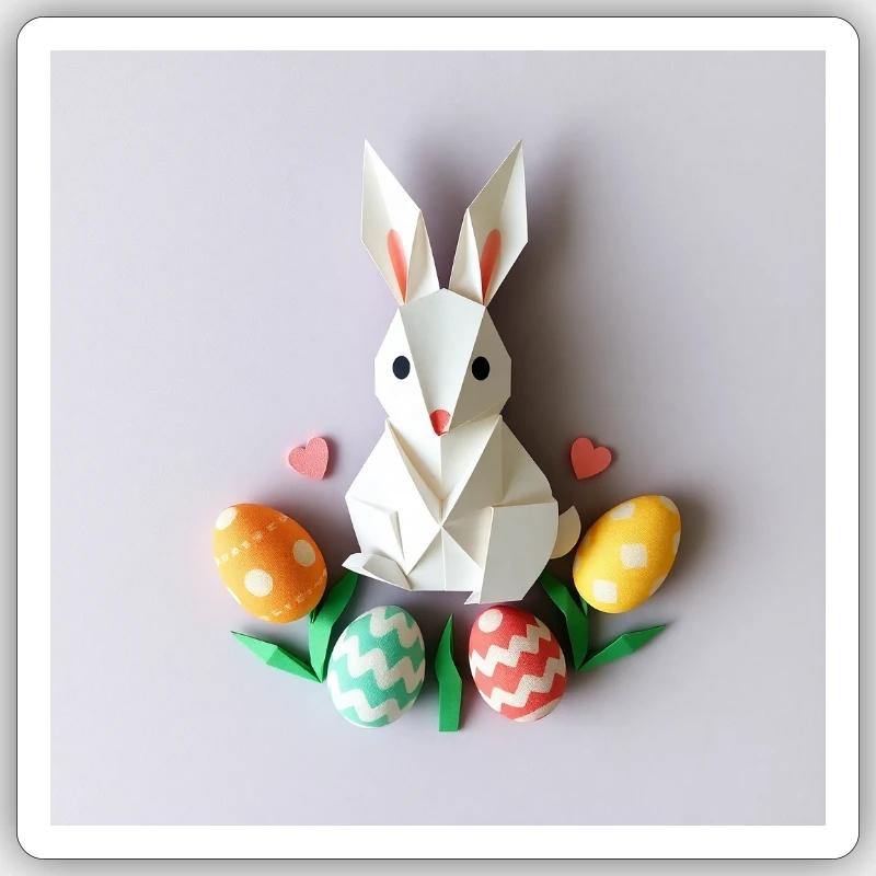 Das große Hasenhüpfen - Sticker Größe S (10 x 10 cm) - Mattweiß