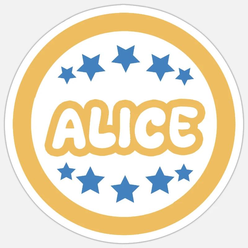 Alice - Sticker size S (10 x 10 cm) - white matte