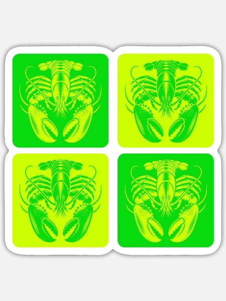 Hummer – Symbol des Meeres - Sticker Größe S (10 x 10 cm) - Mattweiß