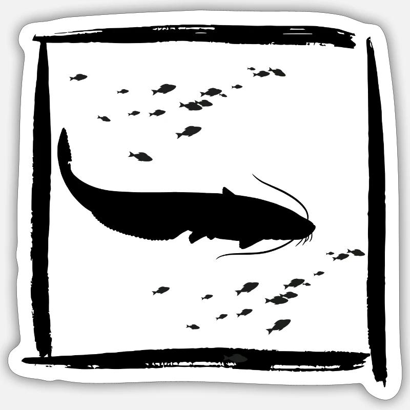 Wels Catfish Sticker Größe S (10 x 10 cm)