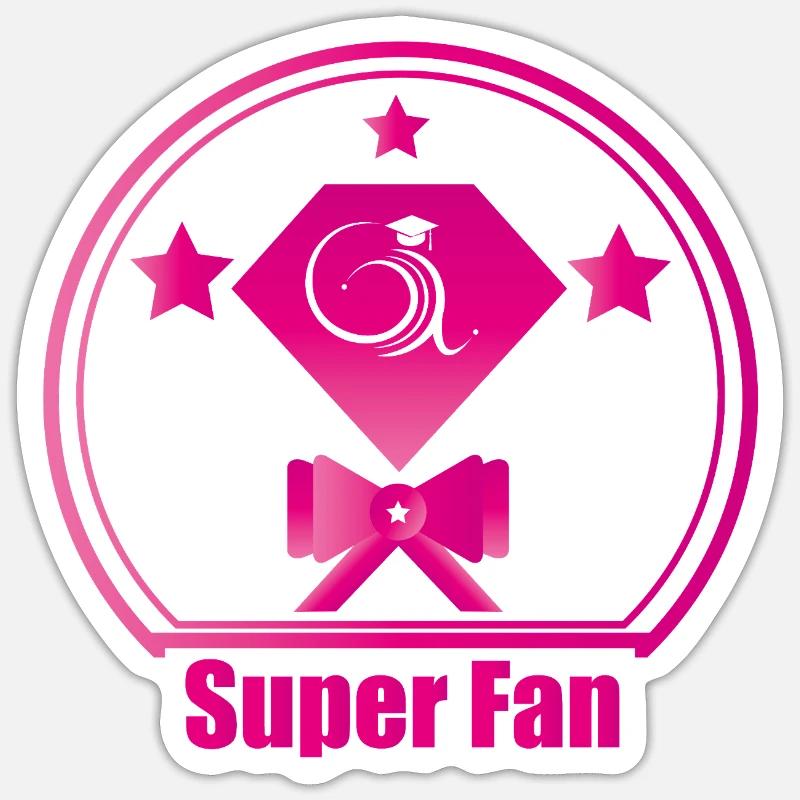 Super fan - Sticker taille S (10 x 10 cm) - blanc mat