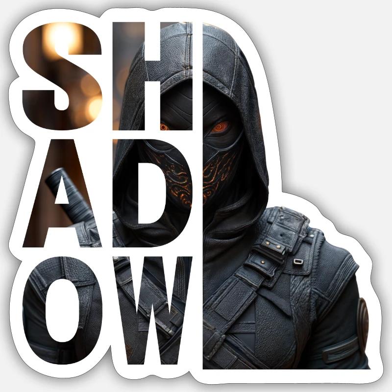 Shadow - Sticker size S (10 x 10 cm) - white matte