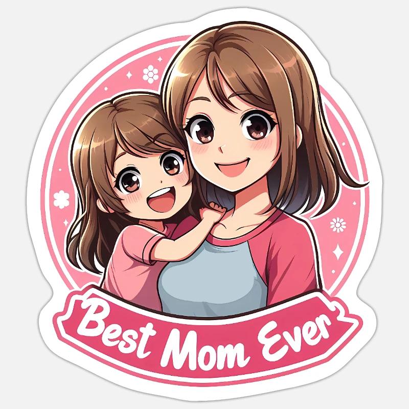 Muttertag - Eine Mutter und ihre Tochter Sticker Größe S (10 x 10 cm)