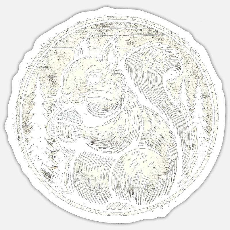 Squirrel - Sticker size S (10 x 10 cm) - white matte