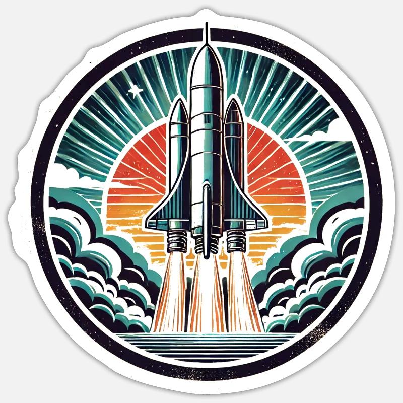 Space shuttle Spaceship Sticker size S (10 x 10 cm)