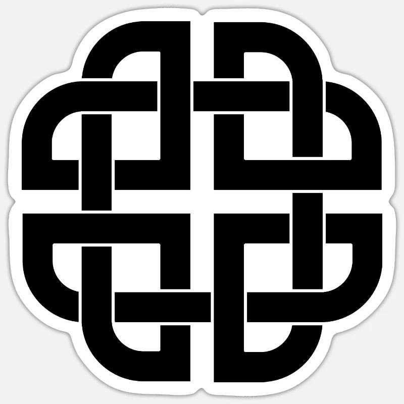 Celtic Shield Knot - Sticker size S (10 x 10 cm) - white matte