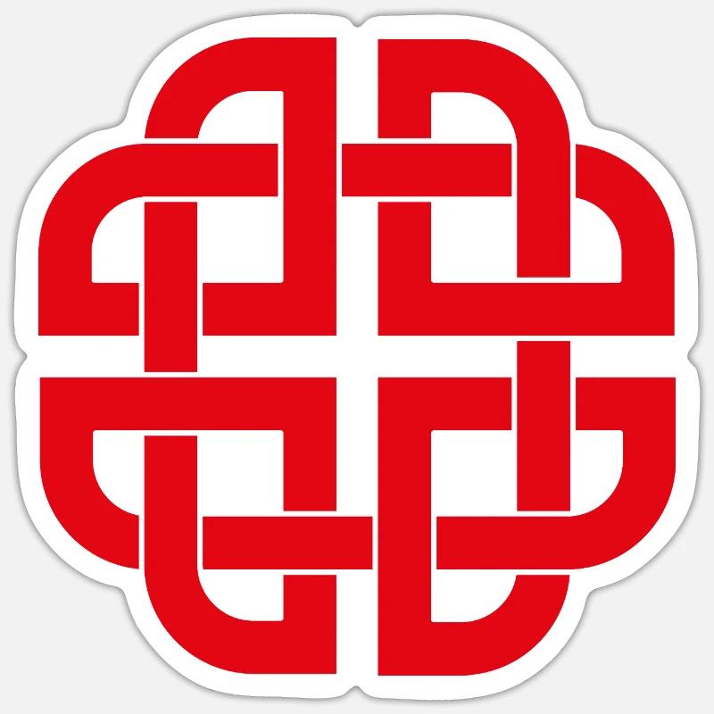 Celtic Shield Knot - Sticker size S (10 x 10 cm) - white matte