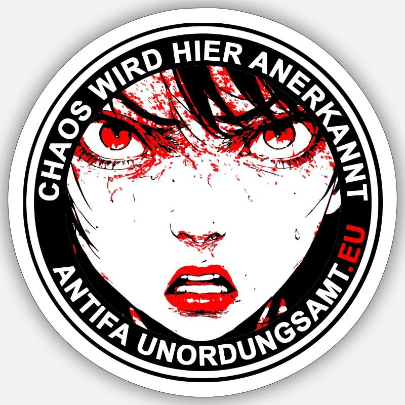 Antifa Disorder Office Sticker size S (10 x 10 cm)