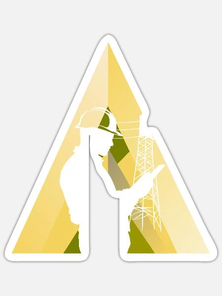 Elektroinstallation Strom Stromausfall - Sticker Größe S (10 x 10 cm) - Mattweiß