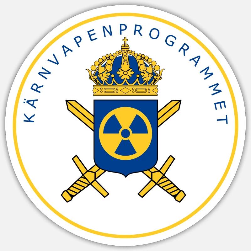 The Swedish Nuclear Weapons Programme Sticker size S (10 x 10 cm)