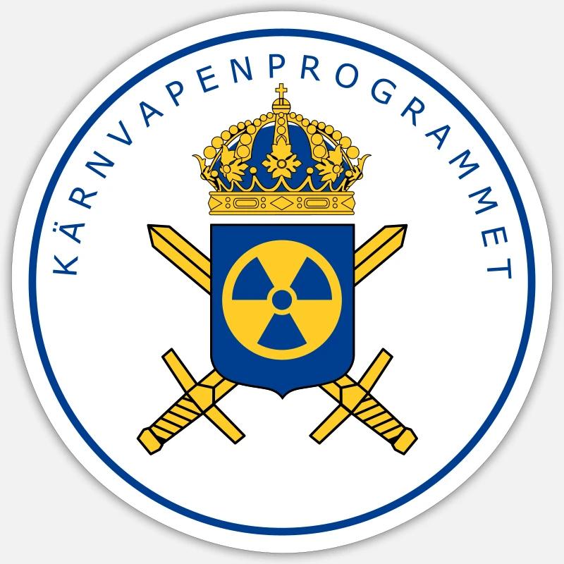 The Swedish Nuclear Weapons Programme Sticker size S (10 x 10 cm)