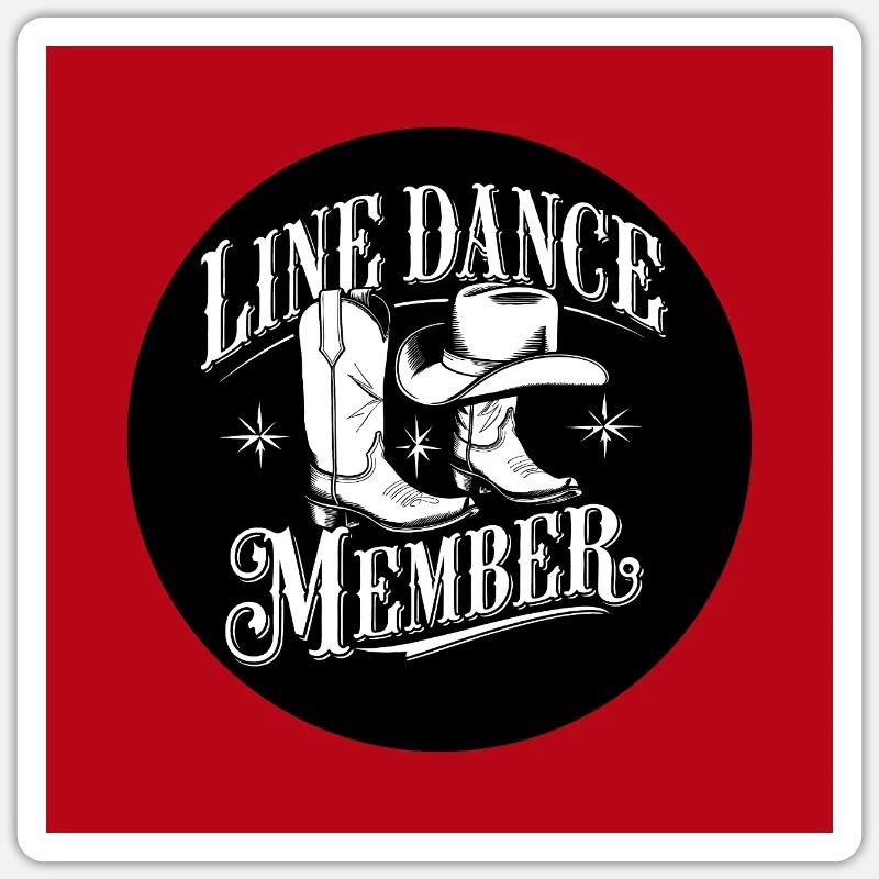 Line Dance Member Dance Group Training Sticker size S (10 x 10 cm)