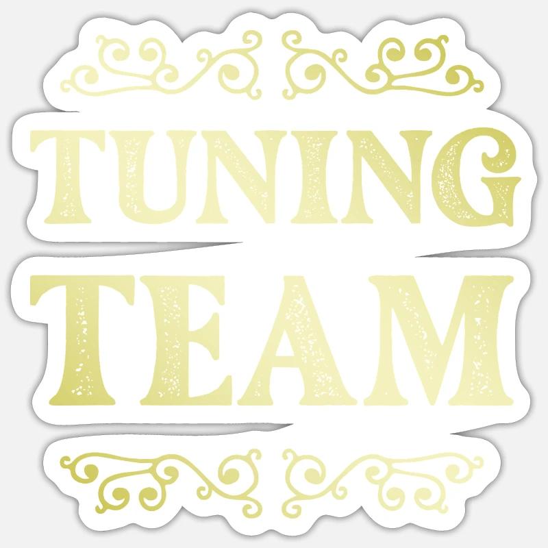 Tuning Team - Sticker Größe S (10 x 10 cm) - Mattweiß
