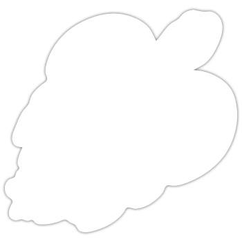 Une puissante tortue du Pacifique rencontre une créature tribale - Sticker taille S (10 x 10 cm) - blanc mat - Devant