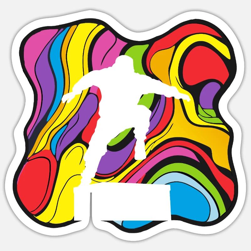 Parkour Runner Parkour Obstacle - Sticker size S (10 x 10 cm) - white matte