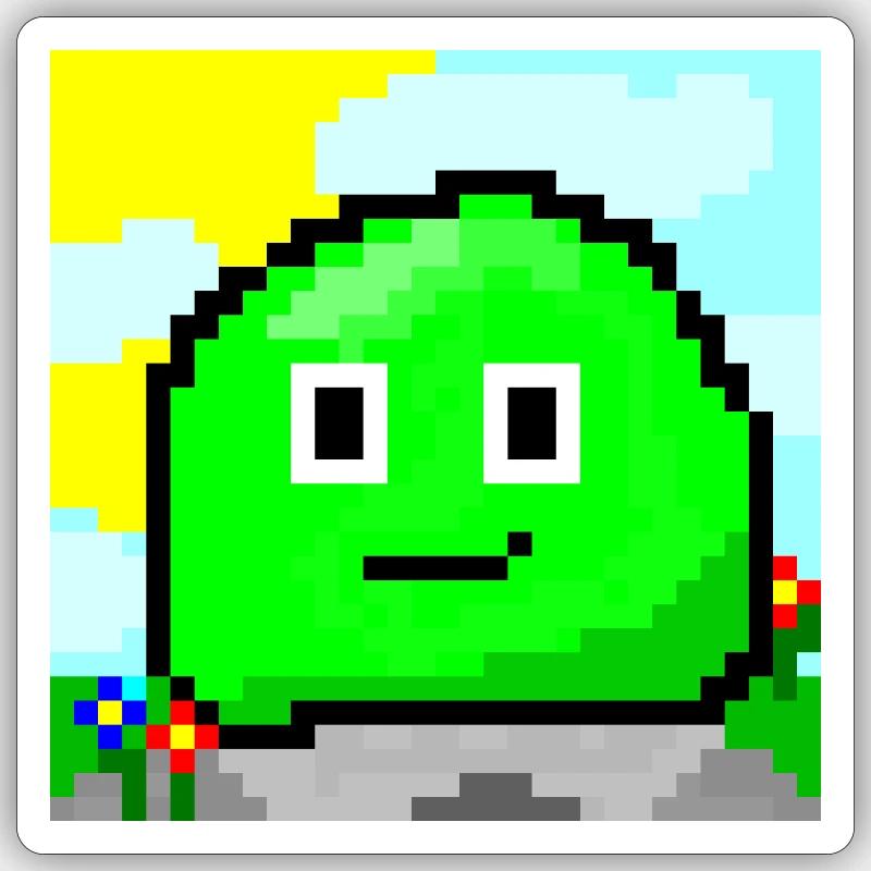 Süßer Pixelschleim Sticker Größe S (10 x 10 cm)