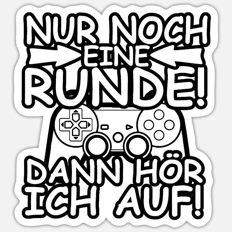 Game Over plus tard - Sticker taille S (10 x 10 cm) - blanc mat