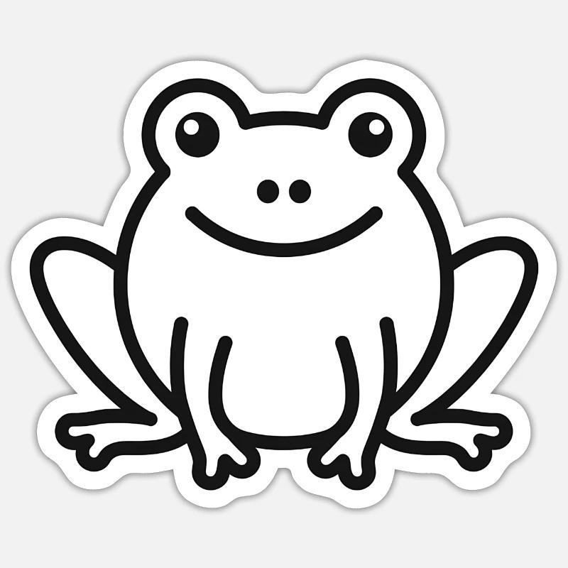 toad - Sticker size S (10 x 10 cm) - white matte
