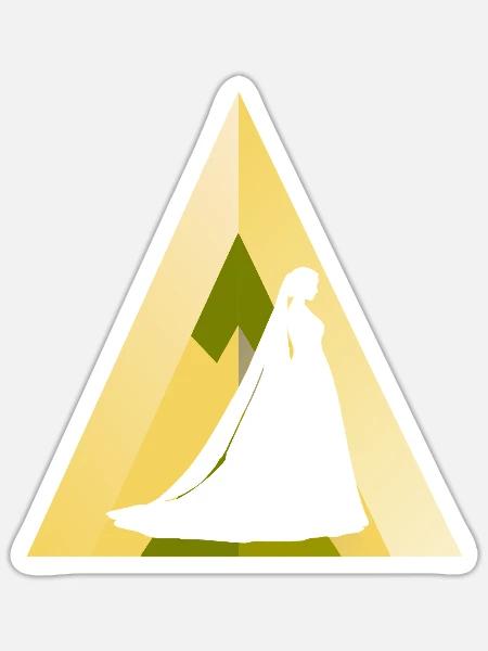 Braut Brautjungfer Hochzeitsvorbereitungen - Sticker Größe S (10 x 10 cm) - Mattweiß
